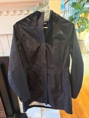 The North Face Black Hooded Rain Jacket